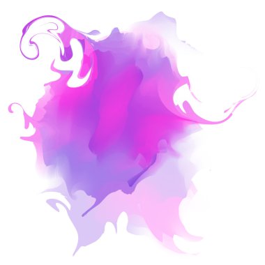 Renkli soyut suluboya lekesi. Vektör