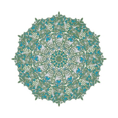 Soyut yuvarlak desen, vektör çizim