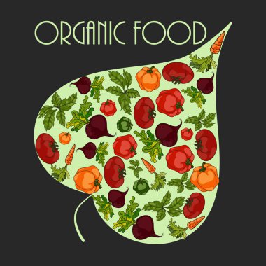 Yeşil yaprak çiğ sebze ile