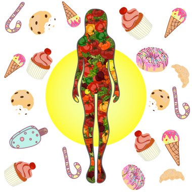 Vektör sağlıklı yaşam konsepti