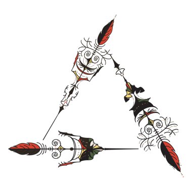 Vintage grafik okları kümesi