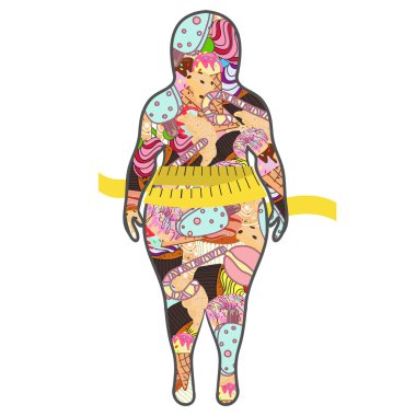 Şişman kadın siluet