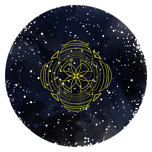 Suluboya yıldızlı gökyüzü — Stok Vektör