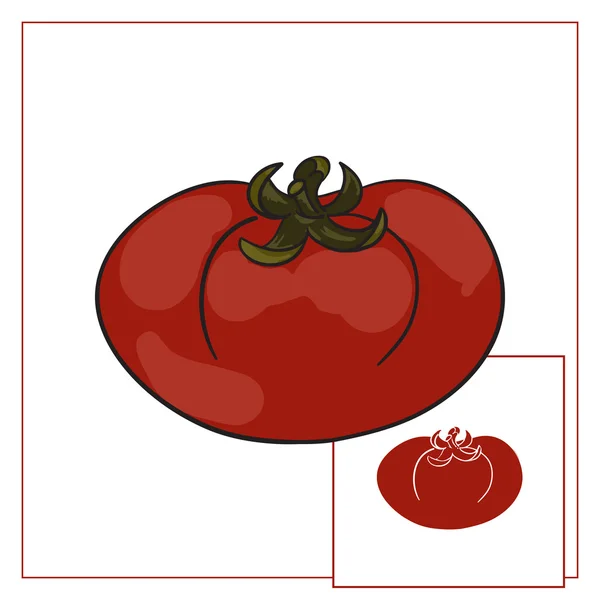 Tomate, icono del vector — Archivo Imágenes Vectoriales