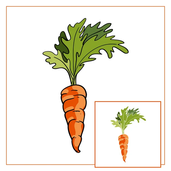Zanahoria, icono del vector — Vector de stock
