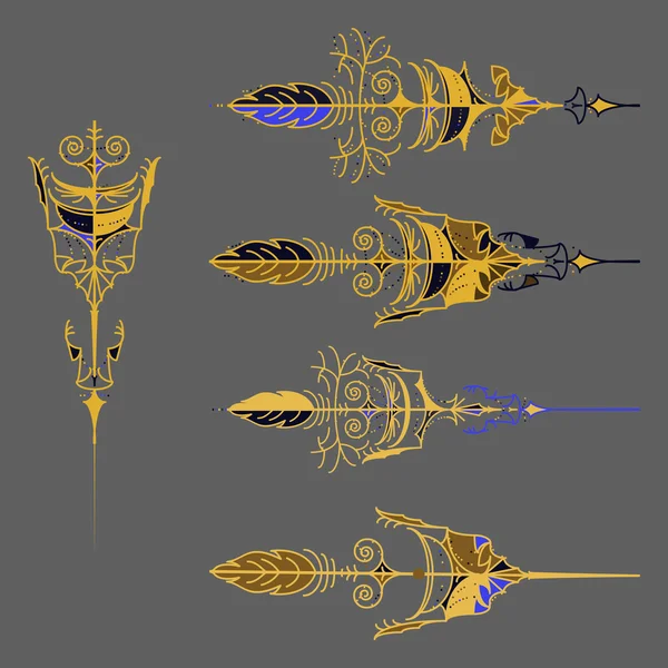 5 vintage okları kümesi