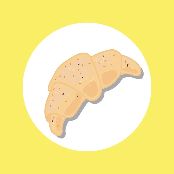 Illustratie van croissant. — Stockvector