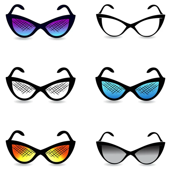 Set of vector sunglasses — Stock Vector