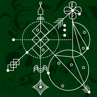 Kutsal geometri, vektör grafik tasarım öğeleri. 