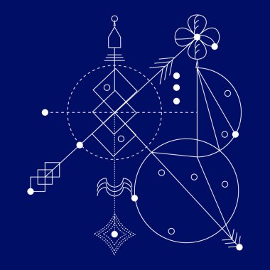 Kutsal geometri, vektör grafik tasarım öğeleri. 