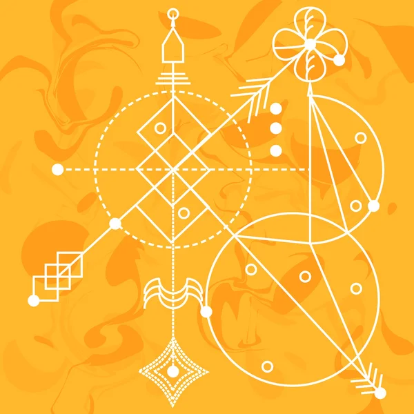 Kutsal geometri, vektör grafik tasarım öğeleri. 