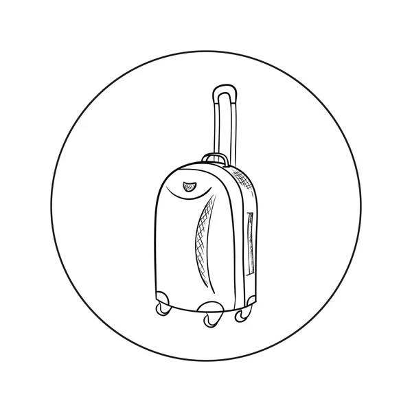 Vector pictogram van koffer — Stockvector