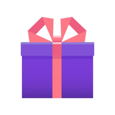 Hediye kutusu ile şerit. Vict kavramı Tebrikler teslim