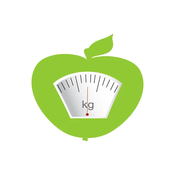 Vector. Handgeschilderde. Het concept van weight loss, gezonde lifest — Stockvector