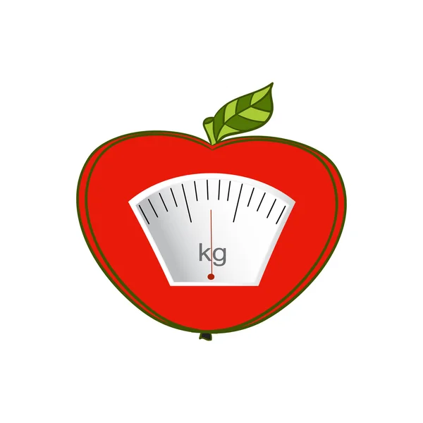 Das Konzept der Gewichtsabnahme, gesunder Lebensstil, Ernährung — Stockvektor