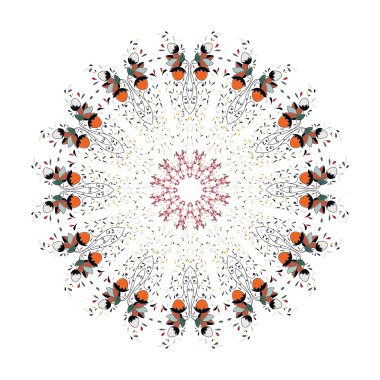 Vektör soyut dairesel desen, süs, tebrik kartları için illüstrasyon