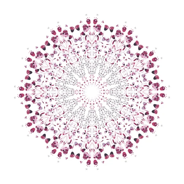 Vector abstracte circulaire patroon, sieraad, illustratie voor wenskaarten — Stockvector