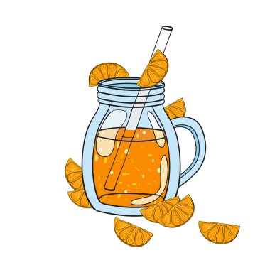 Vektör el güler yüzlü bir cam çizilen illüstrasyon