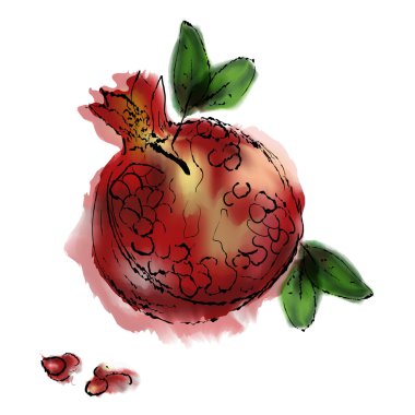 El beyaz arka plan üzerinde vektör suluboya resim çekilmiş. Vektör