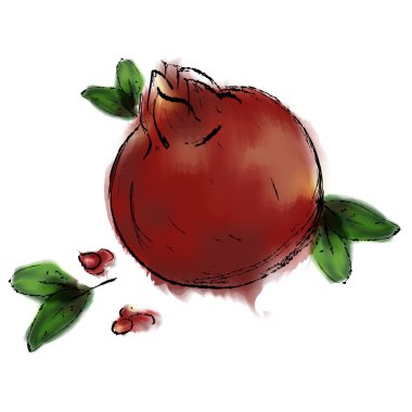 El beyaz arka plan üzerinde vektör suluboya resim çekilmiş. V