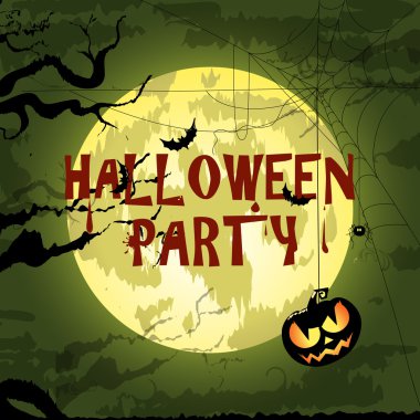 Cadılar Bayramın kutlu olsun Poster tasarımı için. Vektör çizim. Afiş