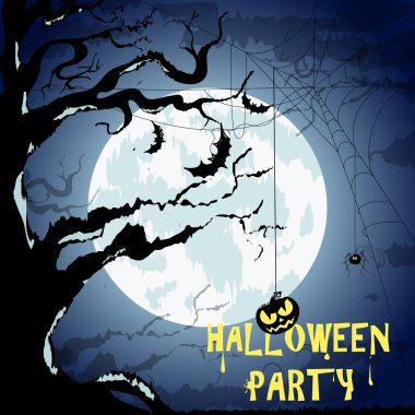 Cadılar Bayramın kutlu olsun Poster tasarımı için. Vektör çizim. Afiş