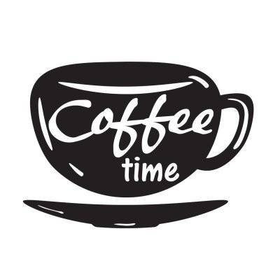 Bir fincan kahve ya da çay. Vektör düz çizim.