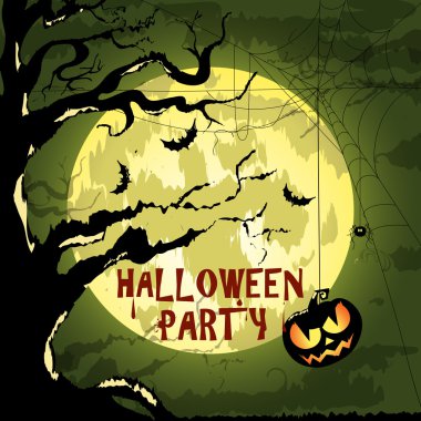 Cadılar Bayramın kutlu olsun Poster tasarımı için. Vektör çizim. Afiş