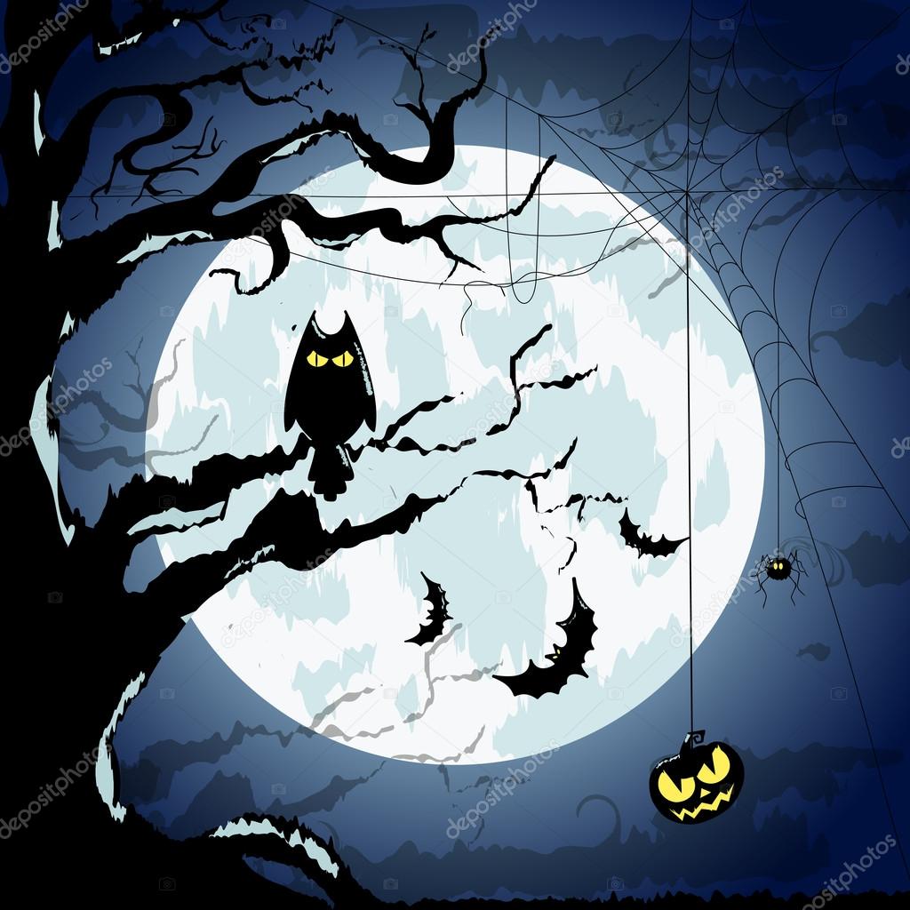 Happy Halloween Poster For Design. Vector Illustration. Banner