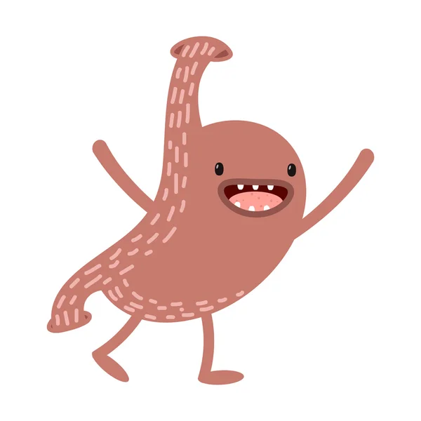 Anatomía humana de dibujos animados vectoriales. Estómago sano — Archivo Imágenes Vectoriales