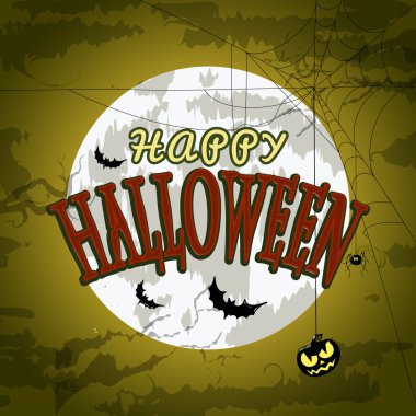 Cadılar Bayramın kutlu olsun Poster tasarımı için. Vektör çizim. Afiş