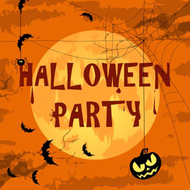 Cadılar Bayramın kutlu olsun Poster tasarımı için. Vektör çizim. Afiş