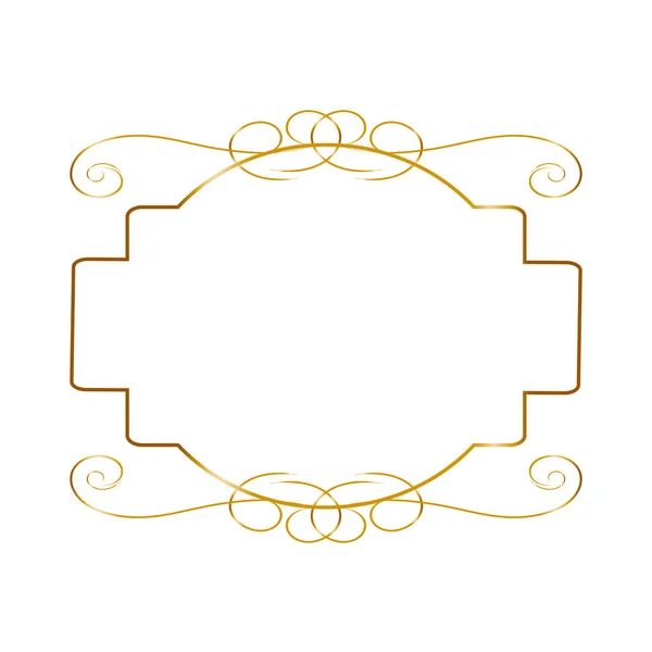 Goldener Vintage Rahmen Tolles Design Für Jeden Zweck Abstraktes Goldkunstbanner — Stockvektor