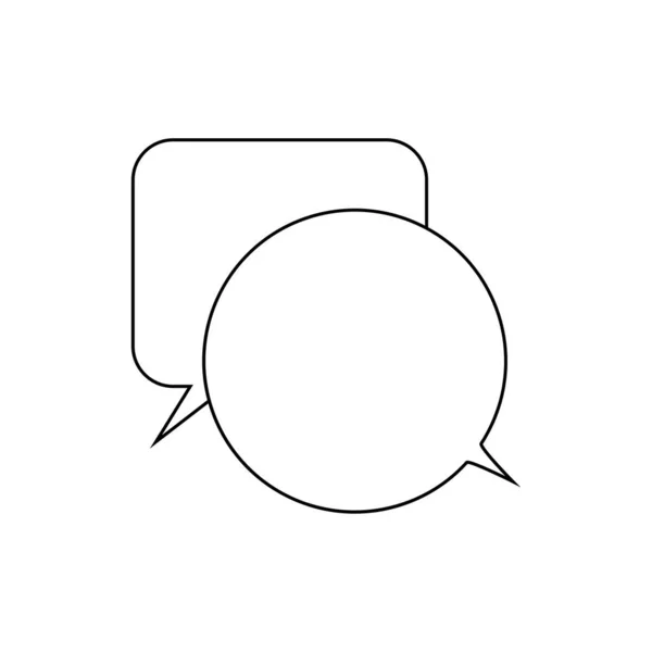 Комментарий Иконка Векторного Чата Логотип Сообщения Изолированный Пузырь Речи Простой — стоковый вектор