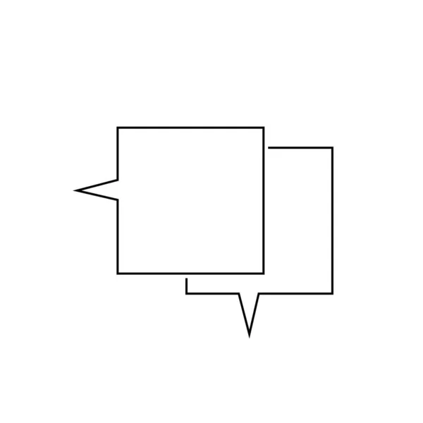 Komentovat Ikonu Vektorové Chat Zprávy Logo Izolované Řeči Bublina Jednoduchá — Stockový vektor