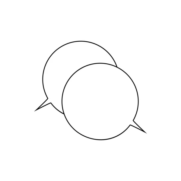 コメントアイコンベクトルチャットメッセージのロゴ 隔離されたスピーチバブルシンプルなテンプレート シンボルイラスト — ストックベクタ