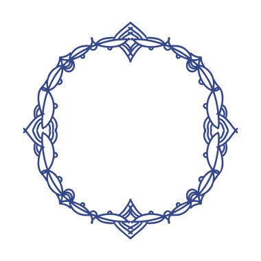 El çizimi mavi ahşap çerçeve, dekoratif kenar ve dış hat, çizim stili doğrusal çizgi, temiz kaprisli kalem karalama.