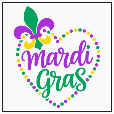 Komik Mardi Gras Kutlama Tişörtü Tasarımı