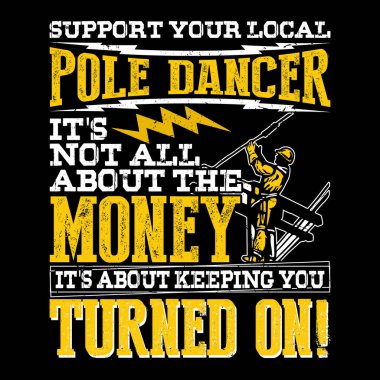 Profesyonel Elektrikçi Komik Vintage Elektrikçi Tişört Tasarımı