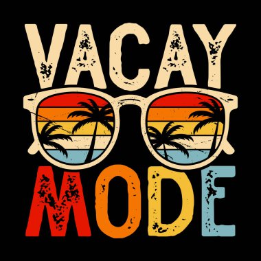 Yaz Tatili Modu Komik Yaz Tişörtü Tasarımı