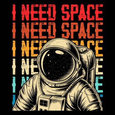 Daha fazla Uzay Komik Astronot Astronot Tişörtü Tasarımı
