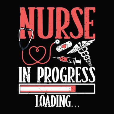 Hemşire Hayatı Komik Retro Vintage Hemşire Tişörtü Tasarımı