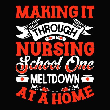 Hemşire Mizah Kalbi Komik Retro Vintage Hemşire Tişörtü Tasarımı