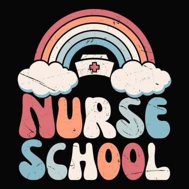 Geleceğin Hemşire Öğrencisi Komik Retro Vintage Hemşire Tişörtü Tasarımı