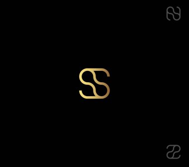 Harf S8 veya N8 veya Z8 veya siyah arkaplan ile N veya S kemik monogramı.