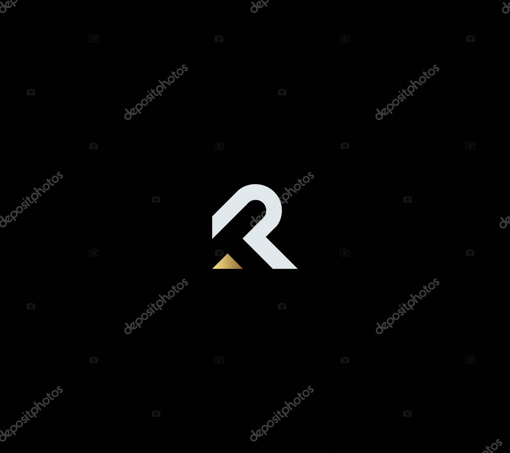 Letters TR or TP monogram with black background.