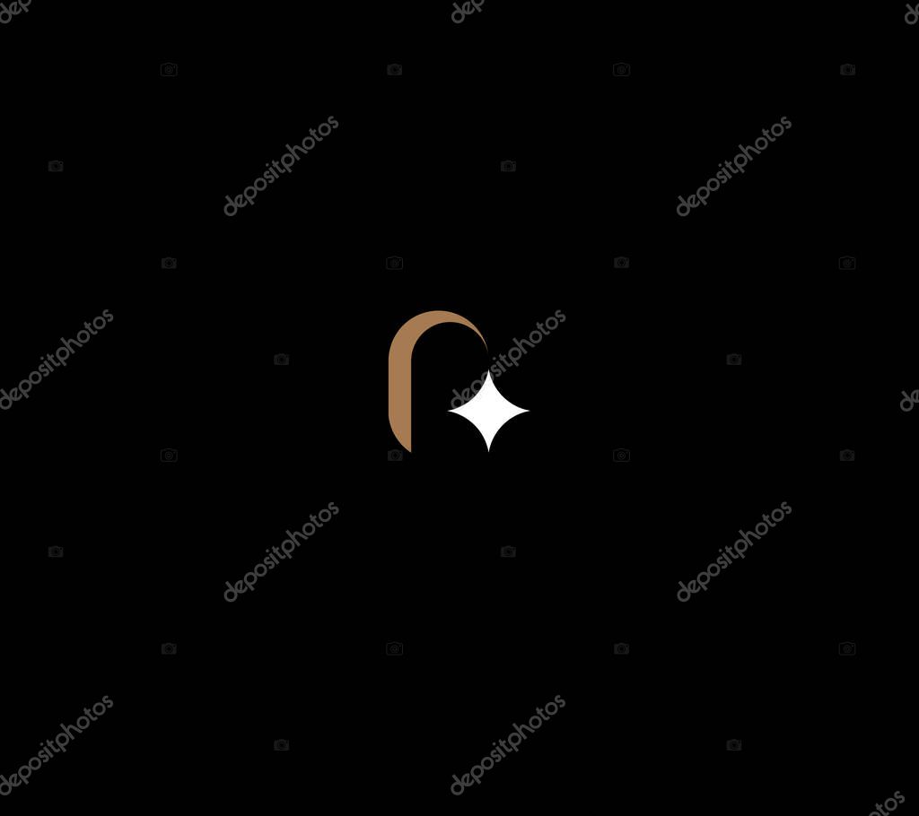 Letter P or R star monogram.