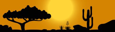 Sunset view reflection of trees background illustration vector