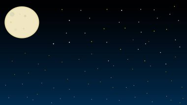 Night sky and stars moon stars illustration background vector file