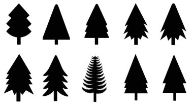 Noel Ağacı Vektör İllüstrasyonu